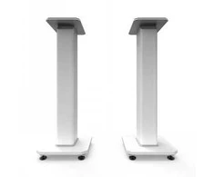 KANTO AUDIO 26" TALL FILLABLE SPEAKER STANDS WITH ISOLATION FEET - Baltas (PAIR)