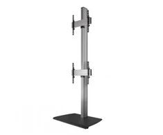 Laikiklis B-TECH AV SYSTEM X - UNIVERSAL DUAL STACK FLAT SCREEN FLOOR STAND (VESA 600 X 400) - 2.4M