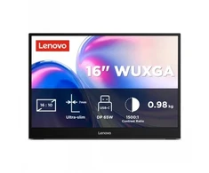 Monitorius LENOVO L16 16" WUXGA WLED (1920X1200) IPS/60HZ/300NITS/6MS/2X USB-C (3YEAR WARRANTY)