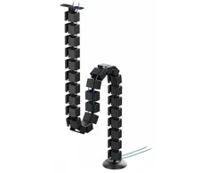 NEOMOUNTS CABLE SPINE ORGANIZER FOR SIT/STAND DESK FRAMES, SCREW MOUNTED, Juodas