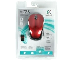 Optinė belaidė pelė Logitech M235, raudona, 910-002496