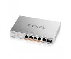 Šakotuvas ZYXEL XMG-105 5 PORTS 2,5G + 1 SFP+, 4 PORTS 70W TOTAL POE++ DESKTOP MULTIGIG UNMANAGED DESKTOP SWITCH (2Y WARRANTY)