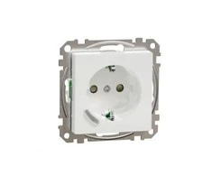 SCHNEIDER ELECTRIC SOCKET 1-PIECE EXXACT 1S/16A/IP20 FLUSH ZB WH