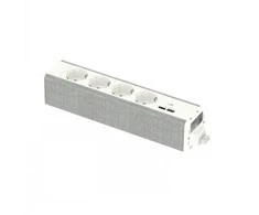 SCHNEIDER ELECTRIC UNICA SYSTEM+ MOD.UNIT 4XSCHUKO+USBA/C Baltas/Pilkas