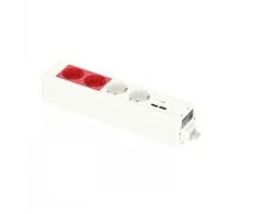 SCHNEIDER ELECTRIC UNICA SYSTEM+ MOD.UNIT 2W/2R+USBA/C Baltas