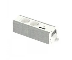 SCHNEIDER ELECTRIC UNICA SYSTEM+ MOD.UNIT 2XSCHUKO+USBA/C Baltas/Pilkas