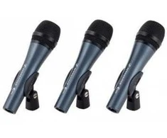 SENNHEISER 3PACK E835, MICROPHONE SET WITH 3X E 835, VOCAL MICROPHONE, DYNAMIC, CARDIOID, INCLUDING MICROPHONE BRACKET AND CASES