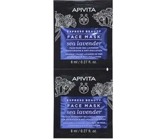 "Apivita Express Beauty" drėkinanti veido kaukė su jūros levandomis 2x8ml