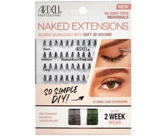 ARDELL NAKED EXTENSIONS SOFT 3D VOLUME x 56 knot-free individuals #juodas 1 u