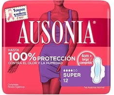 "Ausonia Super Plus" su sparneliais Higieniniai rankšluosčiai 12 vienetų