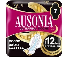 Ausonia Naktinės įklotai Extra Sparnai 7 vnt.