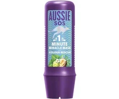 Aussie Hair SOS 1 Minute Miracle Color Rescue Mask kaukė dažytiems plaukams, 250 ml
