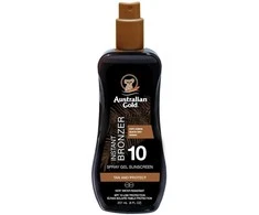Australian Gold Purškiklis Gel Sunscreen SPF10 Apsauginis purškiamas pienelis nuo saulės su bronzantais, 100 ml