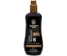 Australian Gold Spray Gel Sunscreen SPF6 Apsauginis purškiamas pienelis nuo saulės su bronzantais, 237 ml