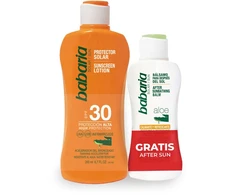 Babaria Aloe Apsauginis kremas nuo saulės SPF30, 200 ml Balzamas po deginimosi, 1 vnt.