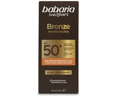 Babaria Sol Bronze Facial Fluido Solar Fotoprotector Glow Color Spf50, 40 ml