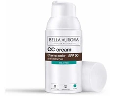 Bella Aurora CC Kreminis Anti-Blemish Oil Free Spf50 CC kremas saugantis nuo pigmentinių dėmių 30ml