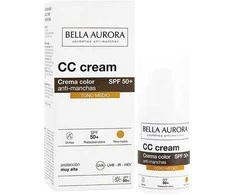 Bella Aurora CC kremas nuo pigmentinių dėmių su Spf50 vidutinio atspalvio 30ml