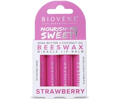 Biovene Nourish-Me Sweet! Beeswax Strawberry Lūpų balzamas Set, 17 g