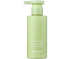 By Wishtrend Žalias TEA &amp; ENZYME MILKY foaming cleanser 140 ml