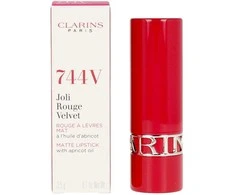 „Clarins Matting“ lūpų dažai („Joli Rouge Velvet Matte“) 3,5 g, 744V švelni slyva