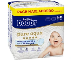 DODOT PURE TOTAL CARE 99% water wet wipes 288 units