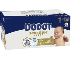 Dodot Jautrūs Kūdikių Sauskelnės T-1 2-5 Kg 84 Vnt.
