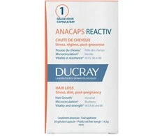 Ducray Anacaps Reactiv maisto papildas plaukams 30 vnt