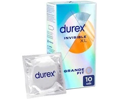 Durex Invisible XL itin ploni prezervatyvai 10 vienetų