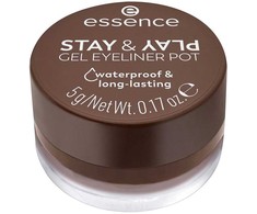 Essence STAY &amp; PLAY Gel Akių apvadas Jar #02-Brown 5g