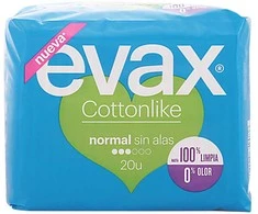 "Evax Cottonlike Normal" higieniniai rankšluosčiai 20 vnt