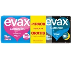 Evax Medvilniniai Pamušalai Normalūs Dienai 32 vnt., Naktiniai 11 vnt.