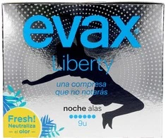 "Evax Liberty Night Normal" higieniniai įklotai su sparneliais 12 vienetų