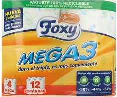 Foxy Mega3 Triple Tualetinis Popierius 4 ritinėliai