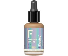 Freshly Cosmetics Shield 360 Skin Tint tonuotas apsauginis veido serumas nuo saulės, atspalvis: Medium Dark, 30 ml
