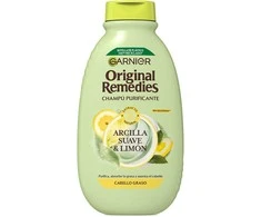 Garnier Original Remedies Champú Arcilla Suave y Limón, 400 ml