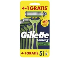 Vienkartiniai skustuvo peiliukai „Gillette Sensor3 Sensitive“, 5 vnt.