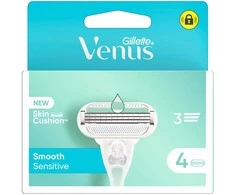 Gillette Venus Smooth Sensitive įkroviklis, 4 papildymai