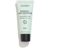 „Gosh Primer+“ be kvapiklių neutralizuoja paraudimą. Skystas makiažo pagrindas „008 Anti-Redness“, 30 ml.