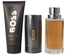 Hugo Boss The Scent tualetinis vanduo, 100 ml dezodorantas-stiklinis dezodorantas, 75 ml gelis „Ducha“, 100 ml