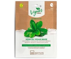Aquarius IDC INSTITUTE Vegan lakštinė veido kaukė padeda kontroliuoti pigmentines dėmes ir subalansuoti veido odos spalvą su žolelių aliejumi Herbal Oil, 25 g