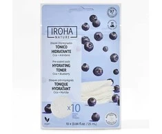 Veidą drėkinantys padeliai Iroha Nature Hydrating &amp; Soothing Toneris Pad Blueberry, giliai drėkinantys ir raminantys veido odą, 10 vnt.