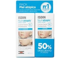 Isdin Nutratopic Pro-AMP atopinės odos veido kremai 2 vnt., 50 ml