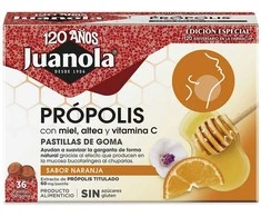 Juanola PROPOLIS Oranžinis gummies 36 u