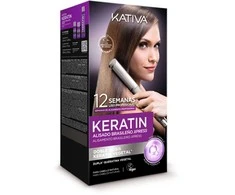 Kativa Vegan Brazilian Straightening Xpress greito plaukų tiesinimo rinkinys 150ml