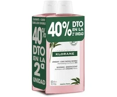 Klorane DUPLO Peony Šampūnas šampūnas, 2 x 400 ml