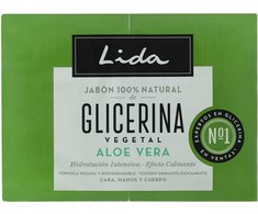 Lida Jabón 100 Natural Glicerina y Aloe Vera Lote 2 X, 125 g