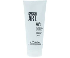 Stiprios fiksacijos plaukų želė L'oreal Professionnel Tecni Art Fix Max Gel 200 ml