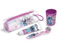 Dantų šepetėlis Disney Neceser Stitch Bucal Denttifrico Cepillo Dental Vasito