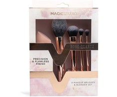 „Magic Studio Powerful Cosmetics Precision Flawless Finish“ rožinio kvarco dantų šepetėlis, 5 vnt.